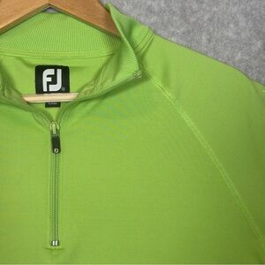 FootJoy FJ Performance 1/4 Quarter-Zip Golf Pullover-Lime Green-Men Medium